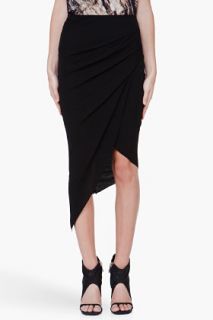 Helmut Lang Black Asymmetric Skirt for women