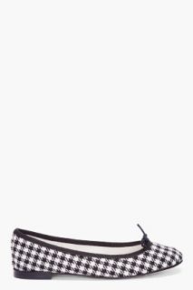 Repetto Black Houndstooth Ballerina Flats for women