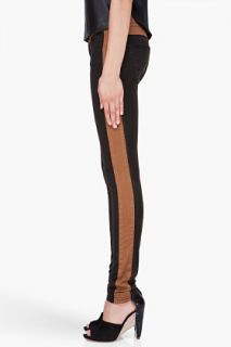 Current/Elliott Brown Trim The Rider Leggings for women