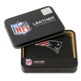 New England Patriots Mens Black Leather Tri fold Wallet Today $26.99