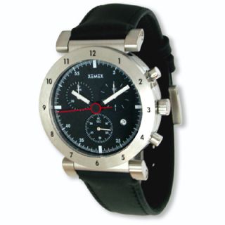 Xemex Offroad Mens Chronograph Black Leather Strap