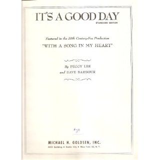 Music 1946 Its A Good Day Peggy Lee Dave Barbour 223 