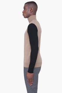 Neil Barrett Taupe Combo Wool Knit Turtleneck for men