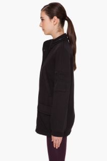 T By Alexander Wang Black Sweatshirt Parka for women