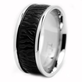 Stainless Steel Black plated Mens Ring