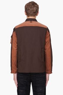 White Mountaineering Brown Antique Hopsack Jacket for men