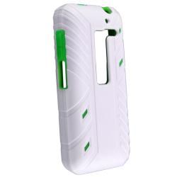 White/ Green Hybrid Case for LG Esteem MS910