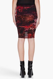 Helmut Lang Burgundy Wool Wrap Skirt for women