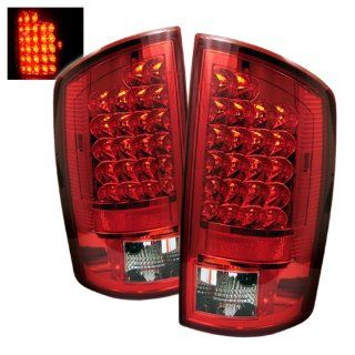 Dodge Ram 1500/2500/3500 2007 2008 LED Tail Lights   Red Clear