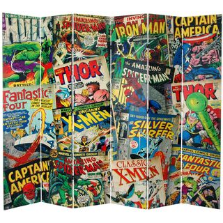 foot Comic Book Collection Canvas Room Divider