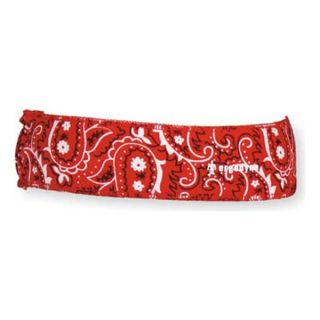 Ergodyne 12423 Headband, Red, One Size, Terrycloth