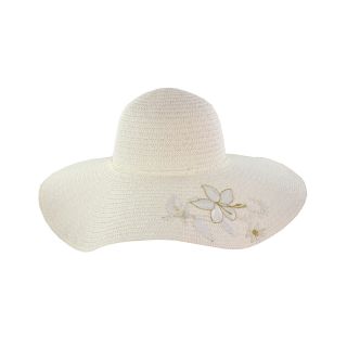 Faddism Womens White Flower Straw Sun Hat Today $23.99