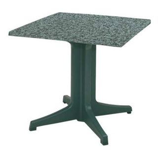 Grosfillex 99841025 Table Top, 32 In Square, Granite Green