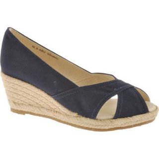 Womens Oomphies Lady Peep Toe Navy Canvas Today $59.95 3.0 (1