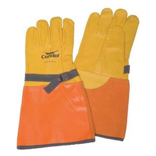 Condor 4T559 Elec. Glove Protector, 10, Tan/Orng/Blk, PR