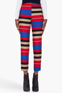 CARVEN Red Striped Slim Pants for women