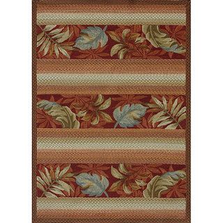 Hand hooked Country Red Rug (36 x 56)