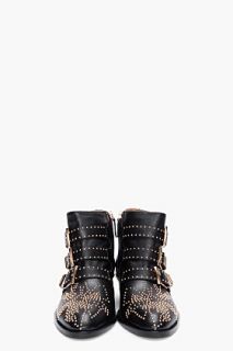 Chloe Black Studded Susanna Boots for women