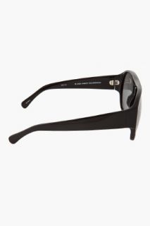 Dries Van Noten Black Aviator Sunglasses for women