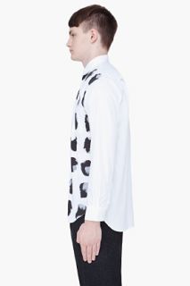 Comme Des Garçons Shirt White Blotch Print Shirt for men