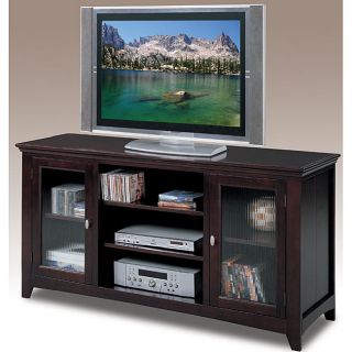 Mission 3 compartment Hardwood Media TV Stand