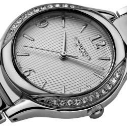 Akribos XXIV Womens Swiss Quartz Stainless Steel Crystal Watch