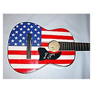 MINDY SMITH Autographed Signed USA FLAG Guitar UACC