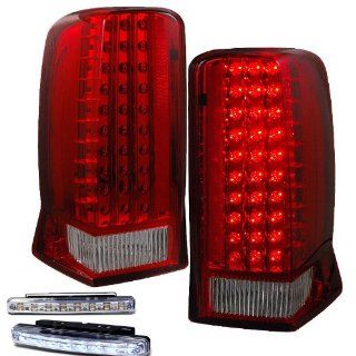 2002 2006 CADILLAC ESCALADE REAR BRAKE TAIL LIGHTS RED/CLEAR+LED