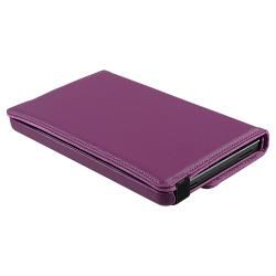 Purple 360 degree Swivel Leather Case Version 2 for  Kindle Fire