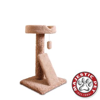 Majestic Pet 30 inch Carpeted Ramp Claw Bed Cat Tree