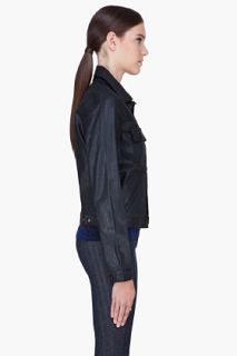 Marc By Marc Jacobs Black Coated Lily Denim Jacket for women