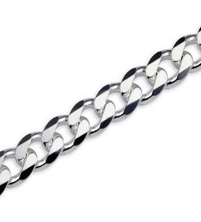 Mens 925 Sterling Silver Cuban Chain Link Bracelet