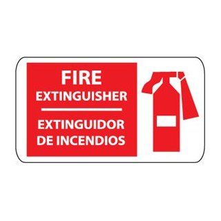 Bilingual Plastic Sign   Fire Extinguisher Industrial