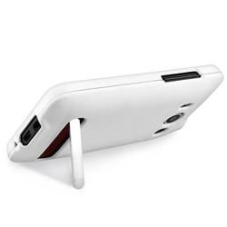 Snap on White Rubber Coated Case for HTC EVO 4G