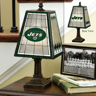 New York Jets 14 inch Art Glass Lamp