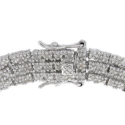 Sterling Silver 2ct TDW Diamond 3 strand Link Bracelet (I J, I2 I3