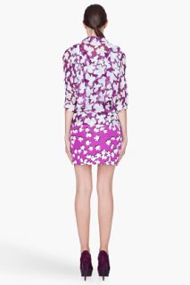 Diane Von Furstenberg Purple Silk Theresa Print Chiff Dress for women