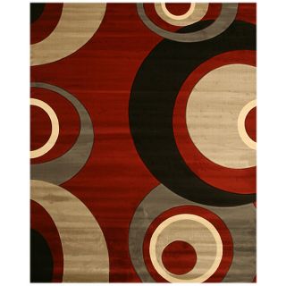 Dunes Red/ Grey Rug (710 x 910)