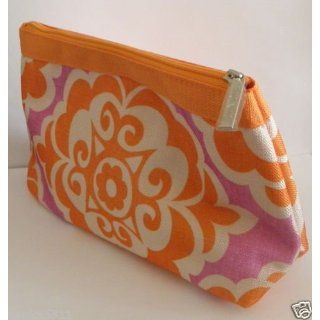 Clinique Cosmetic Makeup Bag orange and Purple Everything