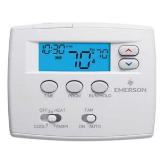 Emerson 1F82 0261 Digital Thermostat, 2H, 1C, HP, 5 1 1Program