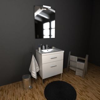 SCOR Kit salle de bain 3 pièces laqué blanc   Achat / Vente ENSEMBLE