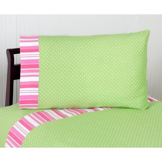 Sweet JoJo Designs Olivia Pink and Green Bedding Collection Sheet Set