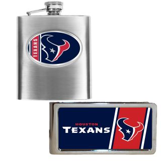 Houston Texans Hip Flask and Money Clip Set