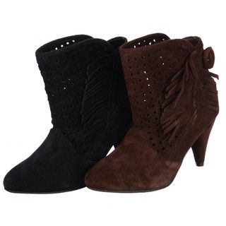 Chinese Laundry Womens Kingwood Fringed Ankle Boots FINAL SALE