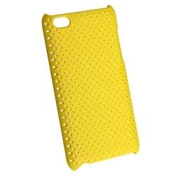 Yellow Rubber Coated Case for Apple iPod touch 4th Gen