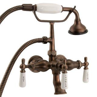 Mini English Telephone Tub Faucet with Hand Shower   Oil Rubbed Bronze