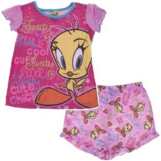 Looney Tunes Pink Tweety Bird Shorty Pajamas for Girls