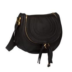 Chloe Marcie Black Leather Satchel Bag