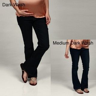 Oh Mamma Maternity Under the Belly Fit N Flare Denim Jeans
