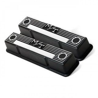 Holley 241 83 M/T Black Krinkle Valve Cover for SB Chevy  